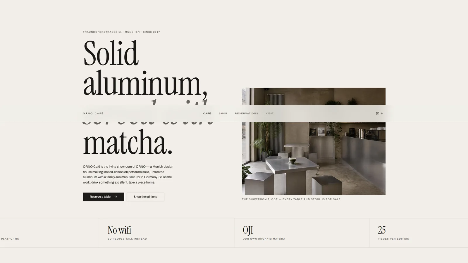 ORNO Café website