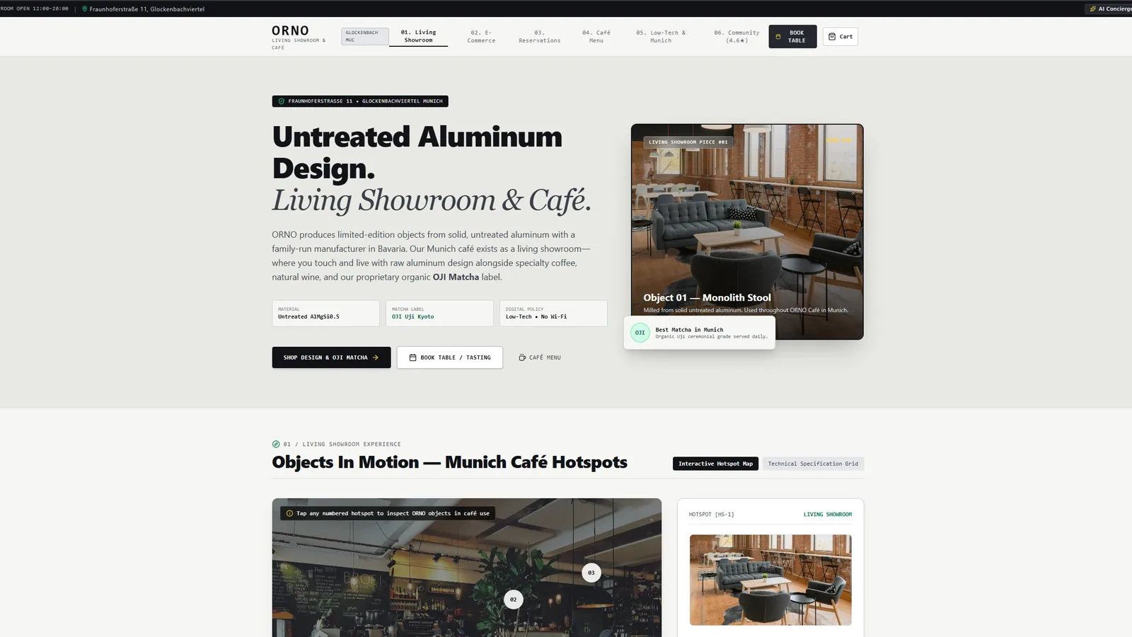 ORNO Living Showroom website