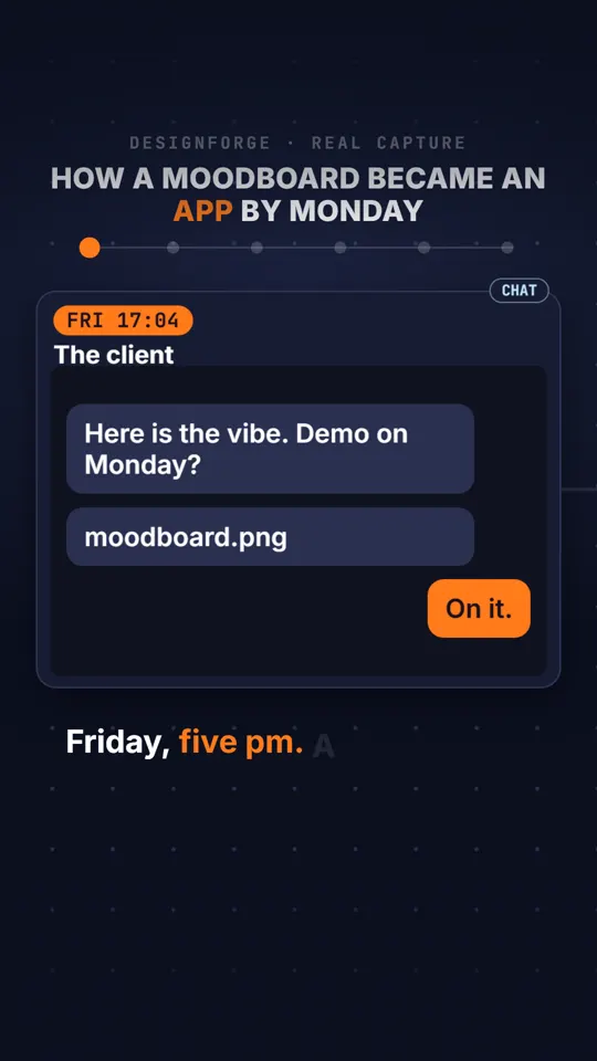 Cover of a short clip: how a moodboard became an app by Monday.